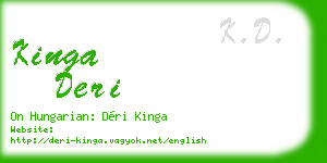 kinga deri business card